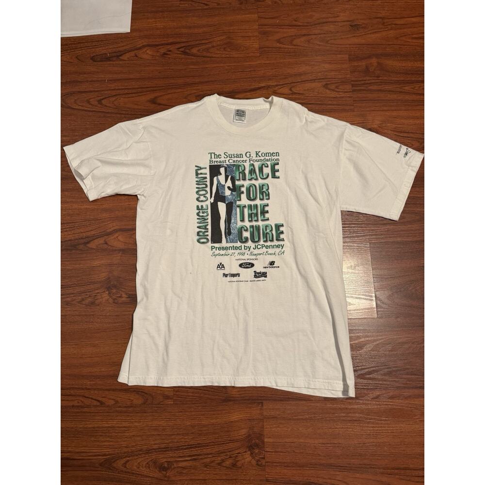 VTG 1998 Race for the Cure Shirt XL Susan G Komen Breast Cancer Foundation OC